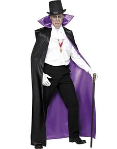 Umdrehbarer Vampir Umhang Lila und Schwarz
