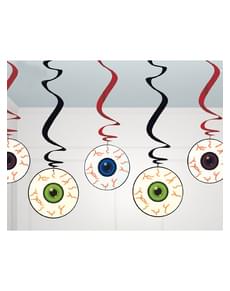 Setti ripustettavia silmäkoristeita