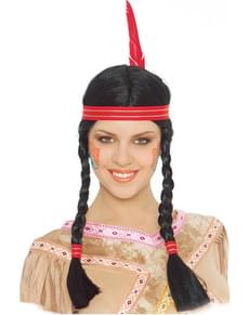 Intiaaniperuukki sulalla ja leteillä