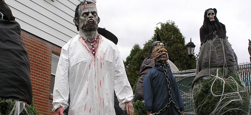 decorazioni con mkaschere halloween