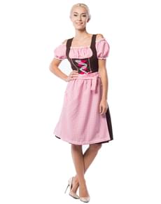 Oktoberfest Dirndl rosa-schwarz für Damen