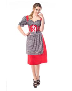 Womens black and red Dirndl dress