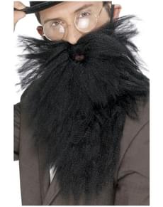 Langer Bart und Schnurrbart Schwarz