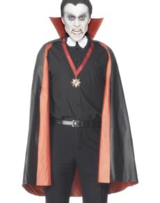 Mantello da vampiro double face nero e rosso