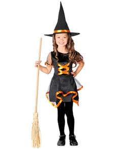 Disfraz de bruja sonriente para niña