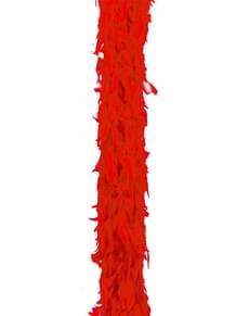 Boa à plumes rouges