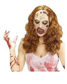 Zombie Girl Mask with Wig