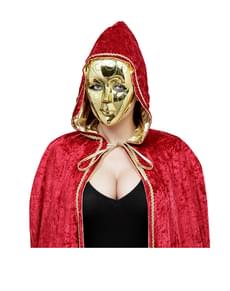Goldmaske mit grünem Glitzer