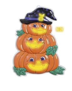 Kürbis-Trio mit Hut 3D fluoreszierend