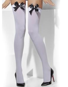 Calze bianche con laccetti neri
