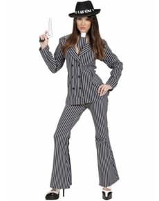 Mafia gangster costume for a woman