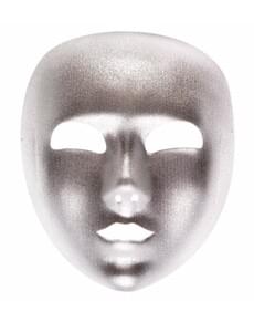 Gesichtsmaske glatt in Silber