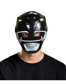 Svart Mighty Morphin Power Ranger Voksenmaske