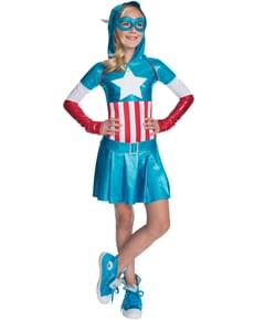 Captain America Kostümkleid für Mädchen