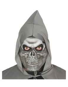 Demi masque squelette gris