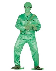 Mens plastic soldier costume