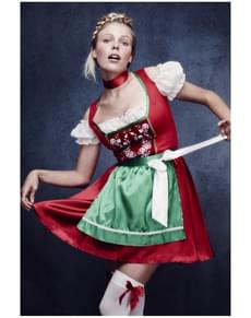 Weihnachtliches Dirndl Kostüm für Damen Fever