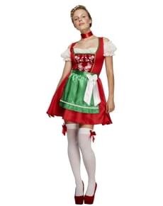 Weihnachtliches Dirndl Kostüm für Damen Fever