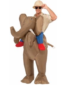 Costume da cacciatore sull'elefante da uomo