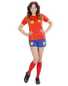 Spansk fodboldspillerkostume til kvinder