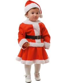 Weihnachtsfrau Kostüm für Mädchen und Baby