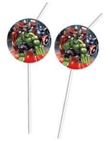 Set of 6 The Avengers Power Straws