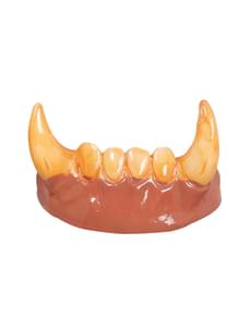 Canini da uomo lupo giallastri per adulto