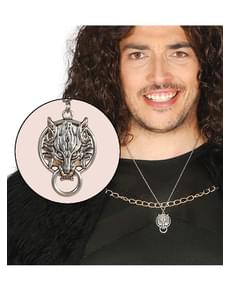 Collier loup argenté adulte