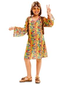 Costume da hippie pacifista per bambina