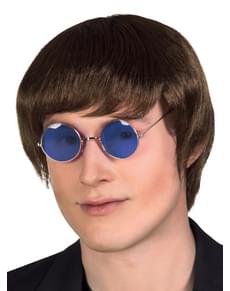Lunettes hippie bleues adulte