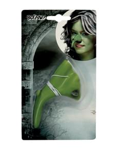 Grønn Hekse Nese med Vort Dame