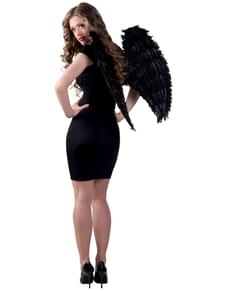 Schwarze gothische Engelsflügel für Erwachsene