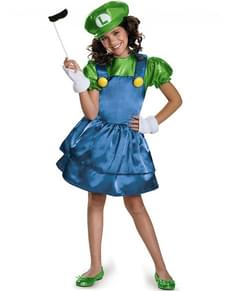 Girl's Sparkly Luigi Costume