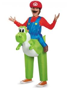 Costume Mario Bross ride on Yoshi per bambino