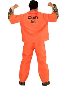 Man's Plus Size Dangerous Convict Costume