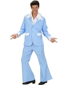 Costume disco bleu homme