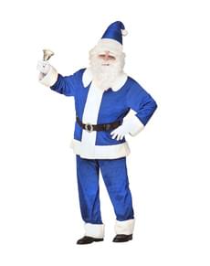 Man's Traditional Blue Father Christmas Costume