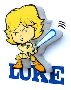 Dekorative Lampe 3D Luke Skywalker cartoon