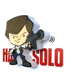 Dekorative Lampe 3D Han Solo cartoon