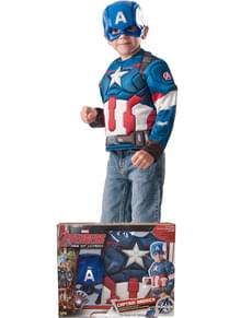 Kit de déguisement Captain America musclé pour garçon