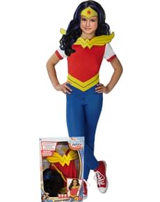 Girl's Classic Wonder Woman costume in a box