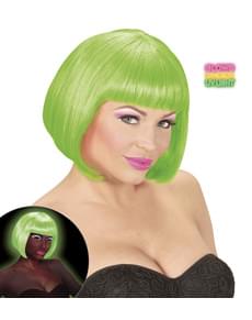 Woman's Shiny Green Wig