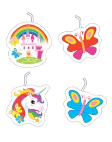 4 kpl yksisarvinen kynttilät