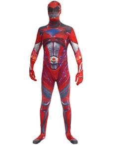 Adult's Red Power Ranger Movie Morphsuit Costume