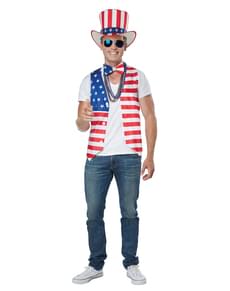 Kit Kostüm amerikanischer Patriot für Männer