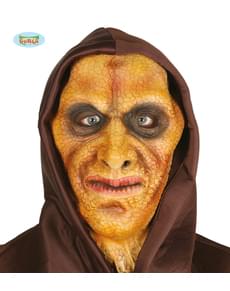 Masque homme lézard en latex avec capuche adulte