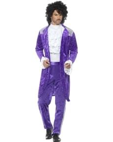 Kostüm 80er Jahre Musiker, lila für Männer