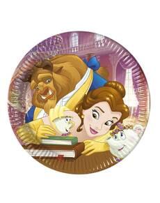 Set de 8 platos pequeños La Bella y la Bestia
