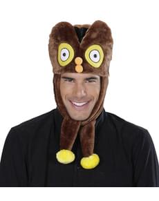 Bonnet hiboux marron adulte