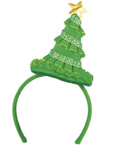 Diadem mit Weihnachtsbaum für Erwachsene